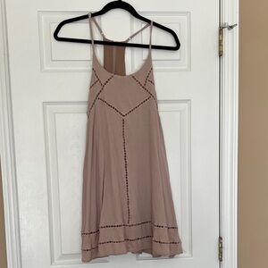 Lulu's Chic Tan Backless Dress